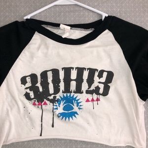 3OH!3 baseball tee